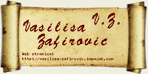 Vasilisa Zafirović vizit kartica